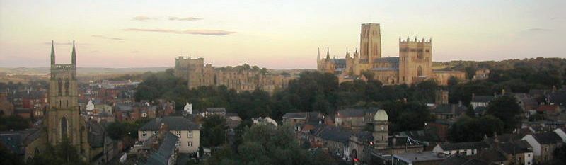 6 nights cycling w2w across Northern England, Sunset over Durham City