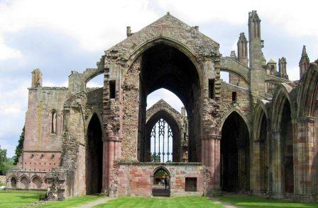 4 nights cycling the 4 Abbeys route in the borders of Scotland. Melrose Abbey