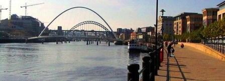 3 nights Cycling the C2C across Northern England, the Quayside Newcastle